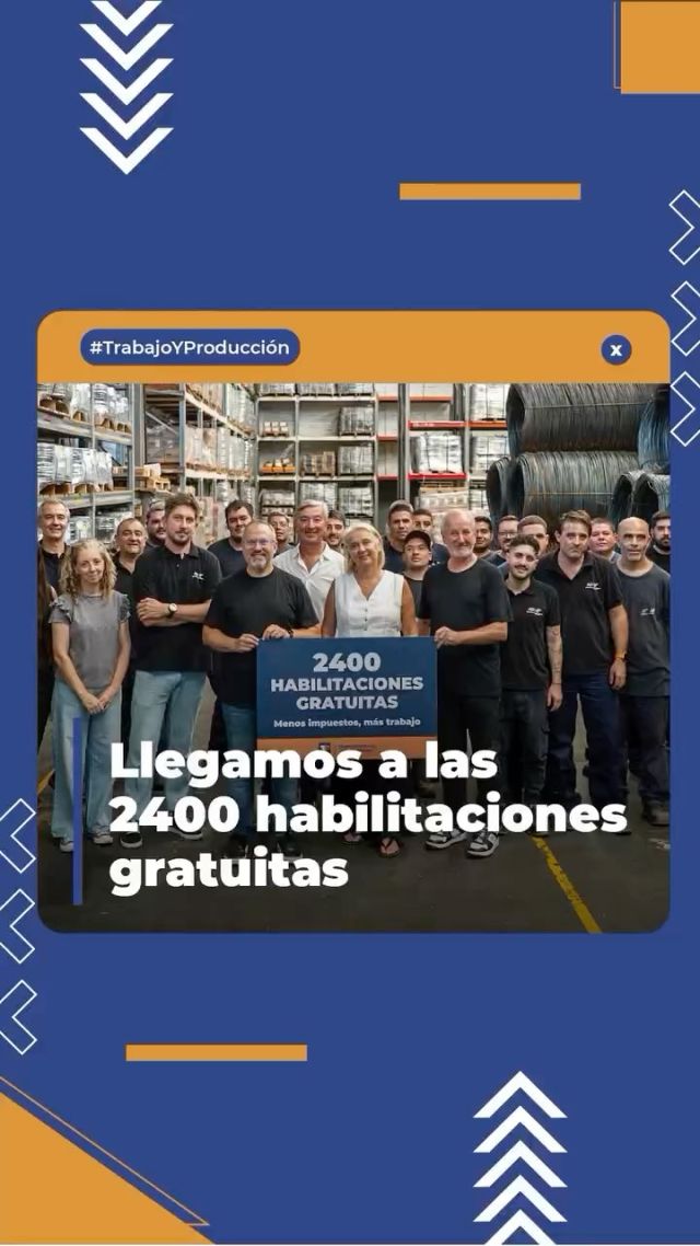 ¡Alcanzamos las 2400 habilitaciones gratuitas en #3F! 🎊✅

Con mucha emoción y orgullo visitamos Alambres Industriales Trefilados, no sólo porque es una empresa más que habilita de forma gratuita en #TresDeFebrero sino porque también es nuestra habilitación número 2400.

Un placer celebrar este hito junto al equipo de un negocio familiar de tercera generación con 70 años de historia en la fabricación de productos de gran calidad que ahora suma una nueva planta en #VillaBosch. ¡Gracias Marcelo y Gabriel por recibirnos!

¡Celebramos cada emprendedor que apostó por #3F para su negocio y seguimos fomentando la inversión, el empleo y oportunidades en cada barrio! 💪